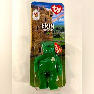 *Rare* Error* McDonalds TY ERIN Beanie Baby UNOPENED